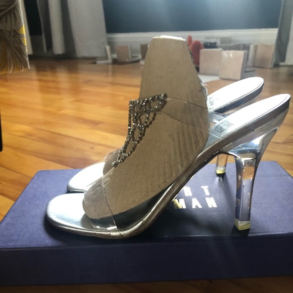 New in box Stuart Weitzman clear crystal sandals - Picture 2 of 9